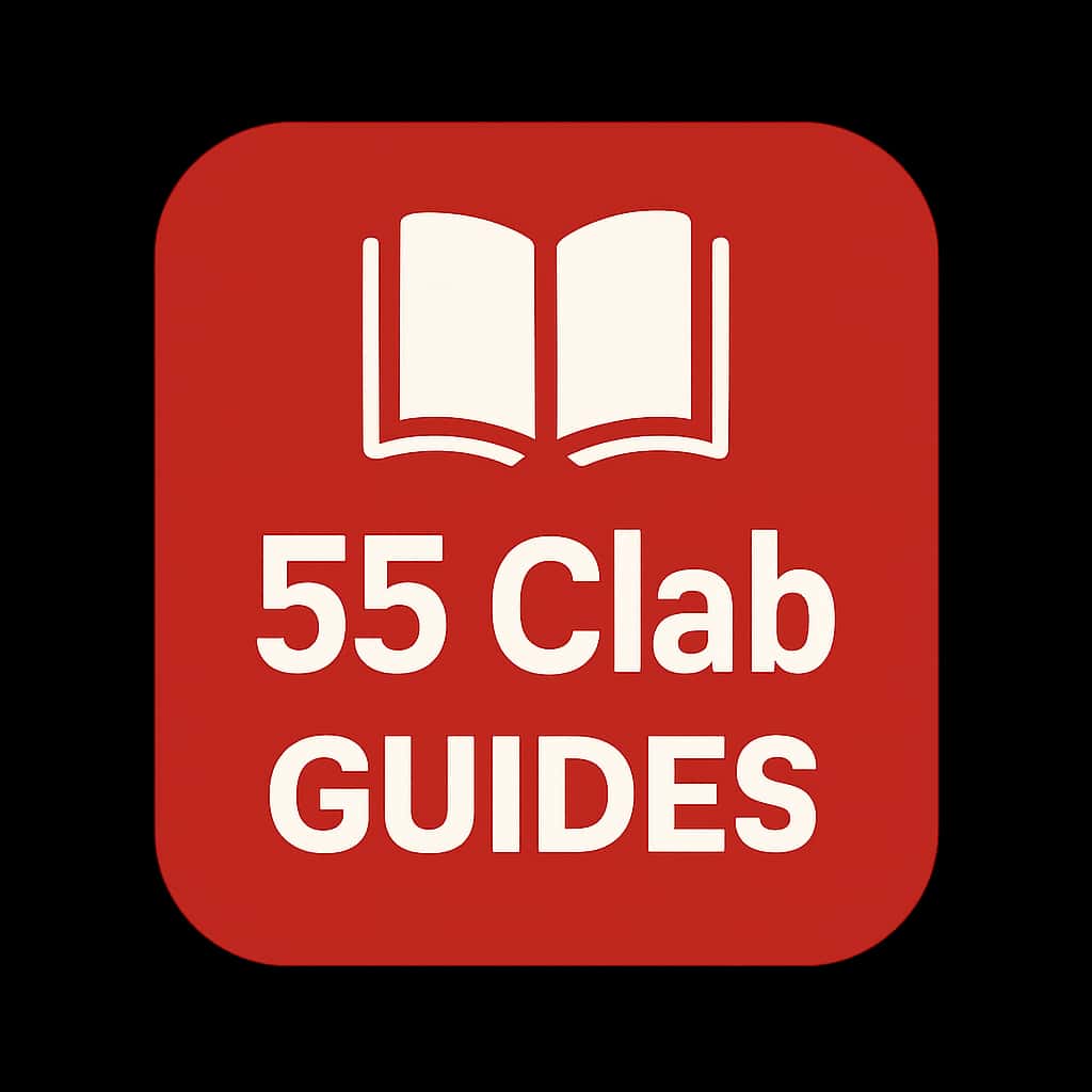 An icon representing 55 Clab Guides, emphasizing guidance and support.