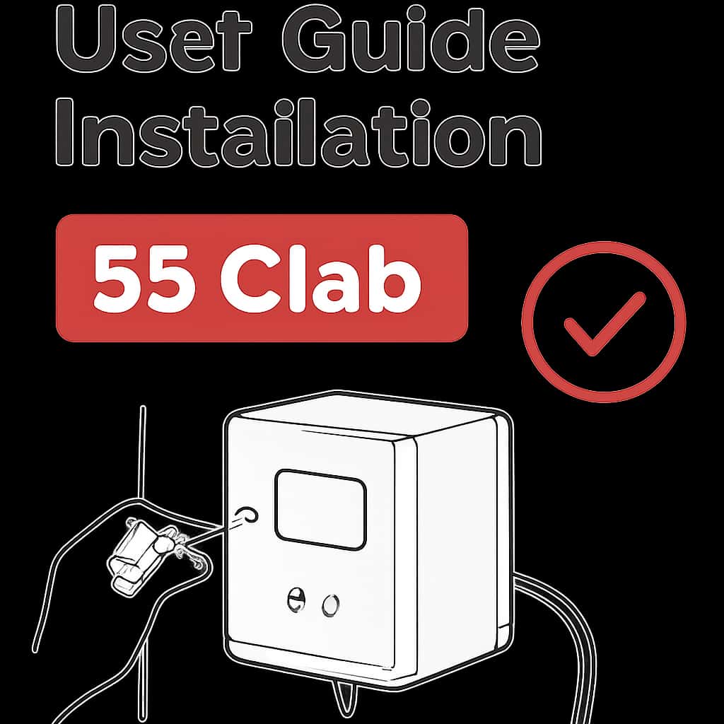 Diagram illustrating installation steps for 55 Clab User Guide.