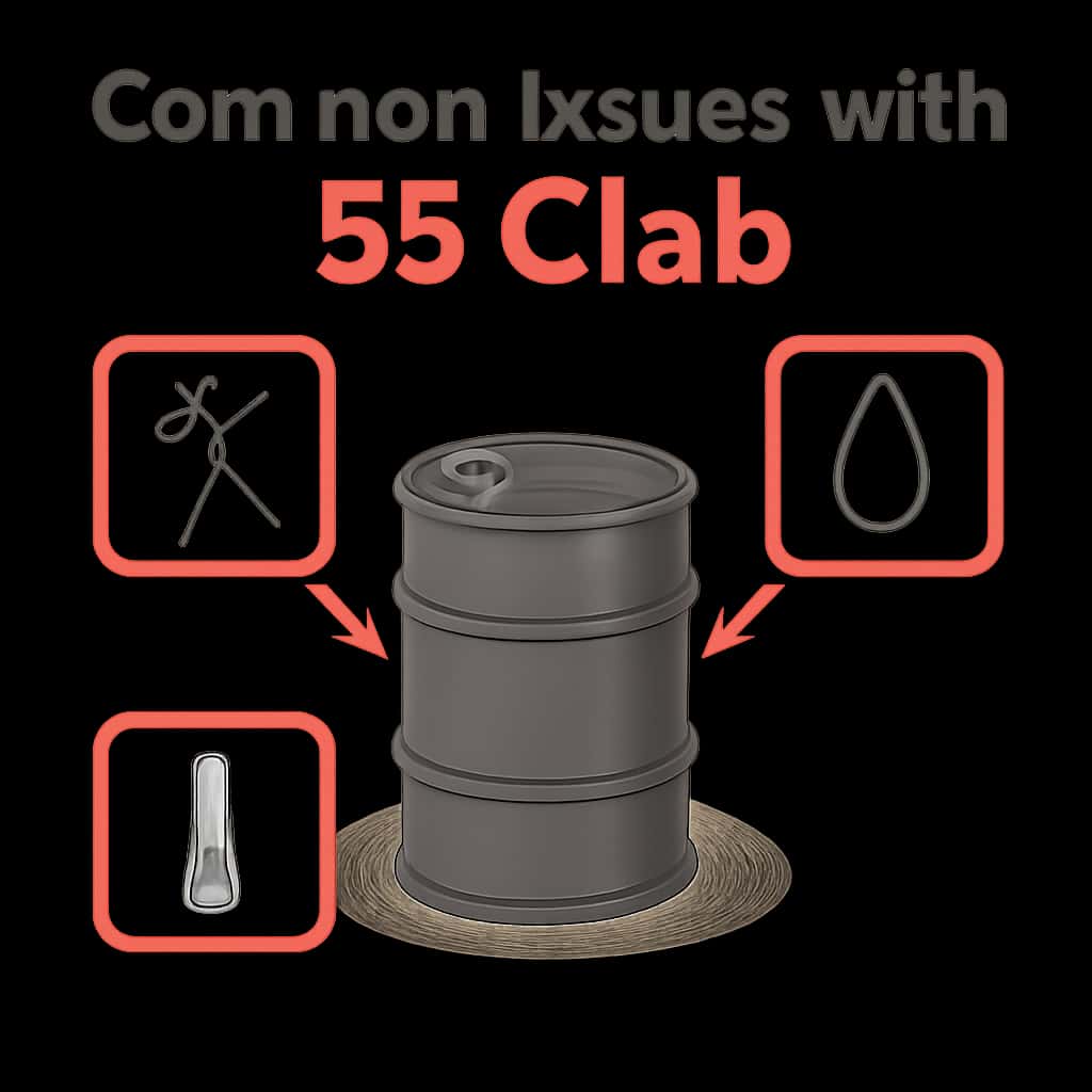Diagram illustrating common issues with 55 Clab app.