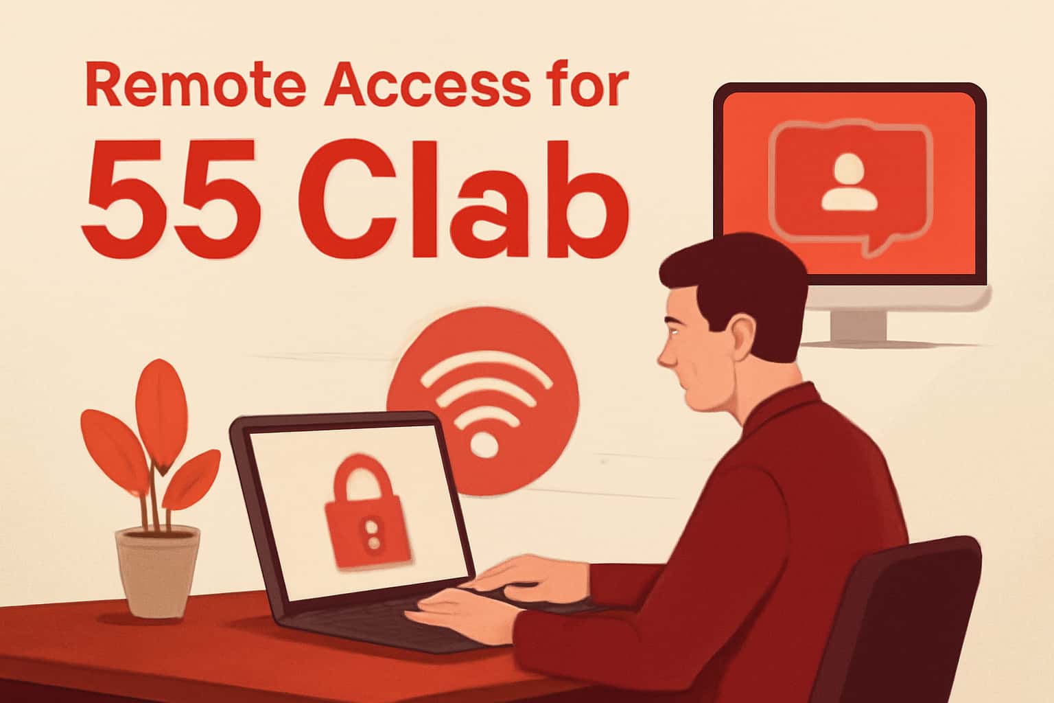 Illustration representing Remote Access features for 55 Clab.