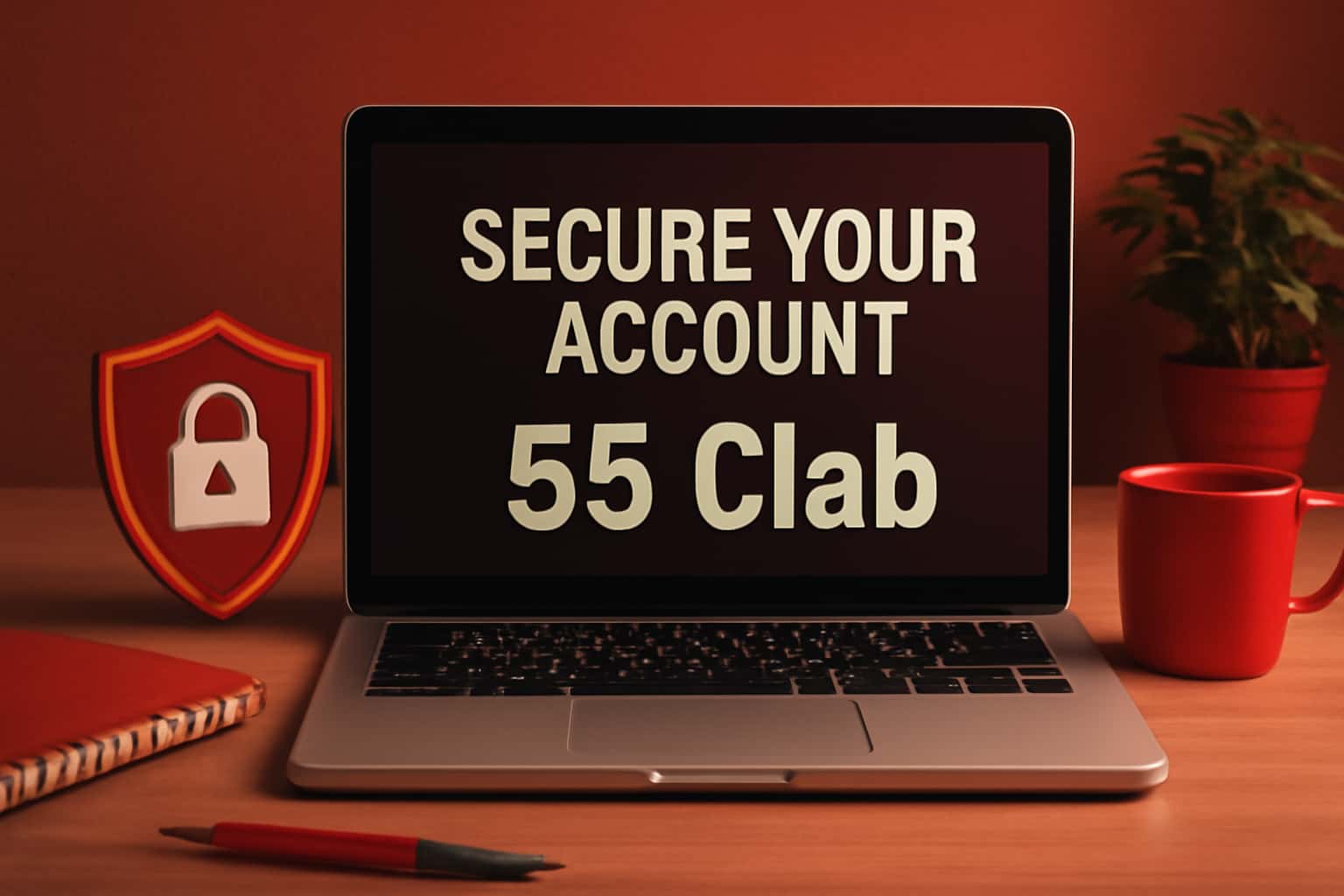 An informational graphic showcasing how to secure your 55 Clab account.